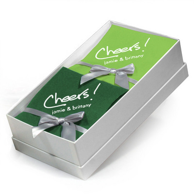 Cheers Calligraphy Napkin Gift Set